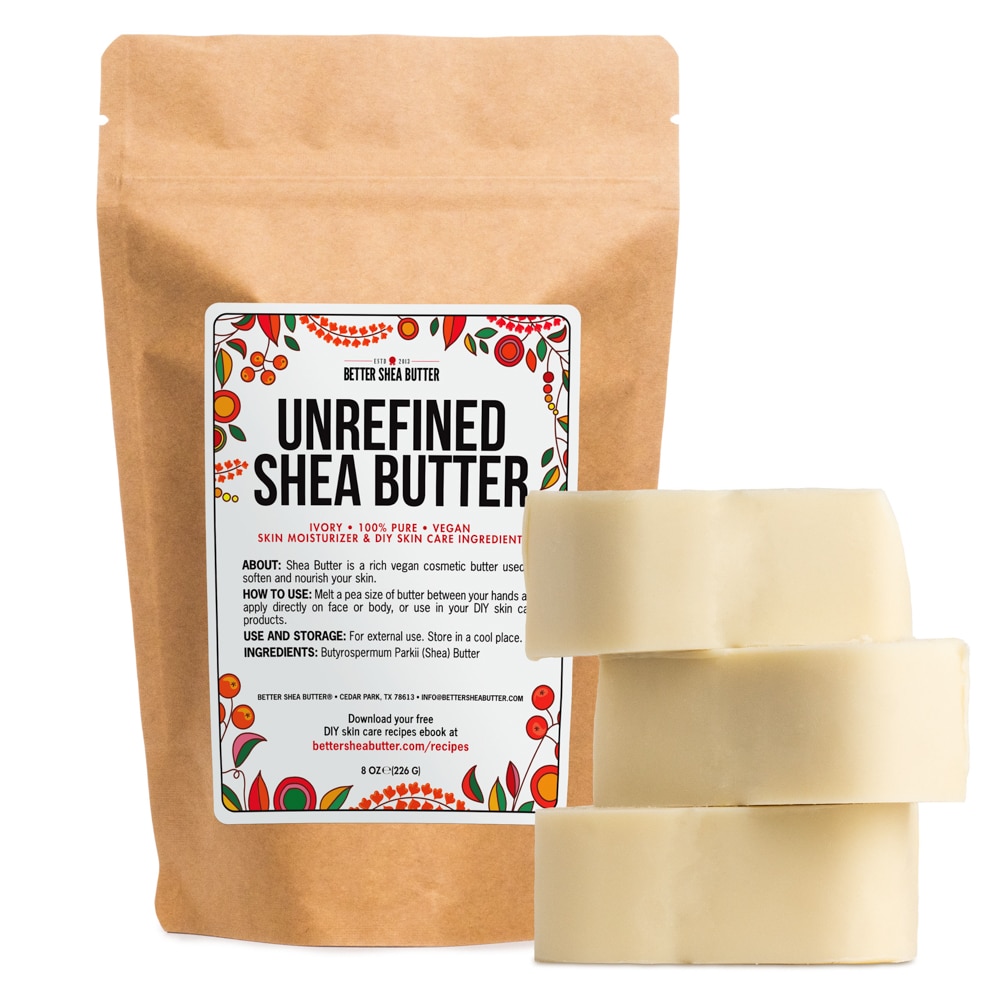  Better Shea Butter Set of Raw Shea Butter, Raw Mango Butter,  Unrefined Cocoa Butter For Soap Making and DIY Body Butters, Lip Balms,  Body Lotions - Each Jar is 4 oz