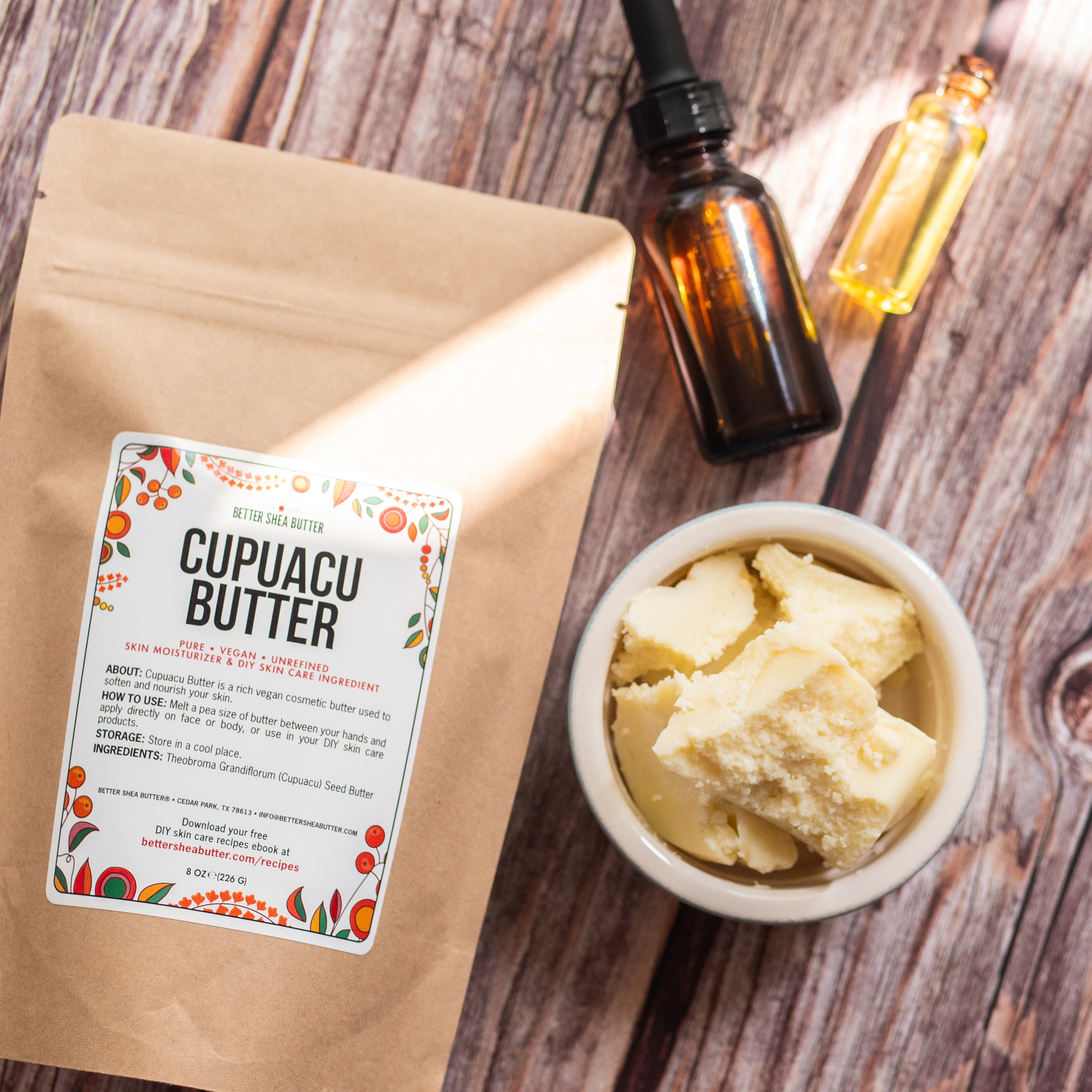 100% Natural Cupuacu Butter- Unrefined and Cold Pressed
