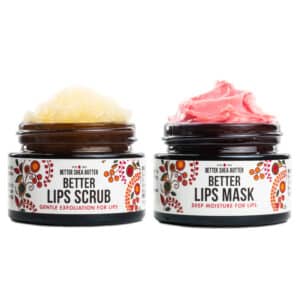 lip scrub and lip mask