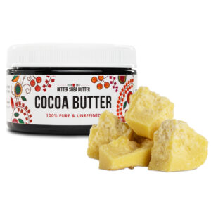 raw cocoa butter jar