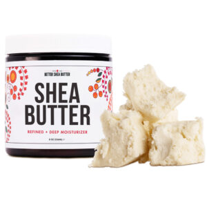 100% pure refined shea butter jar