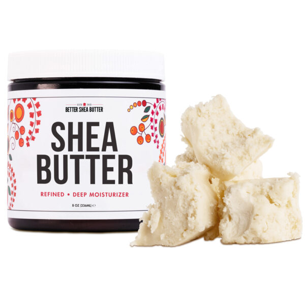100% pure refined shea butter jar